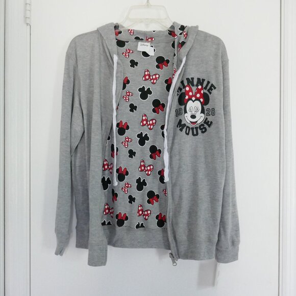 NWT Disney Minnie Mouse reversible zippered hoodie size S - Picture 3 of 4